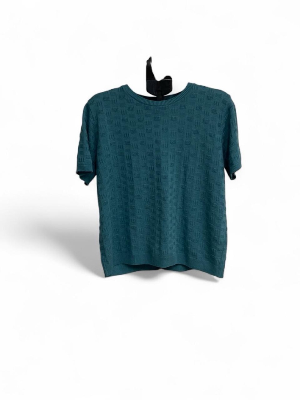 Alfred Dunner Teal Textured Short-Sleeve Knit Top